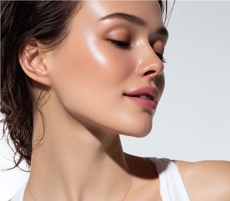 Glowing, smooth skin texture