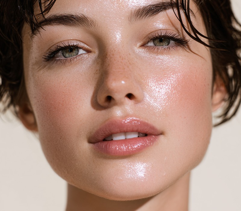 Hydrated, glowing skin
