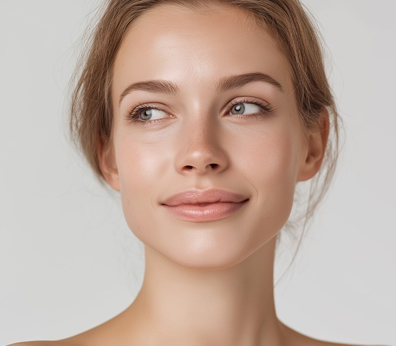 Well-defined, sculpted facial contours