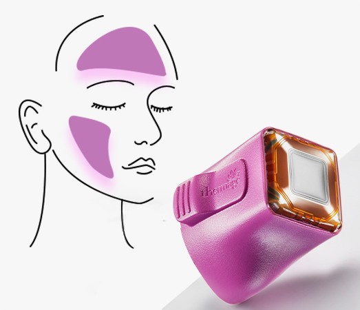Total tip used on the forehead and cheeks