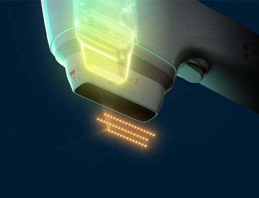 Dot mode: ultrasound delivered in a dot pattern