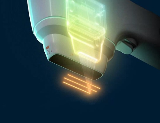 Linear mode: ultrasound delivered in a line pattern