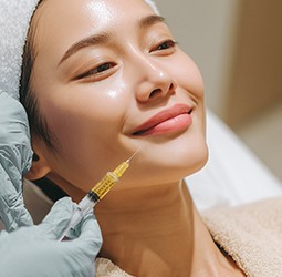 Injection into facial skin